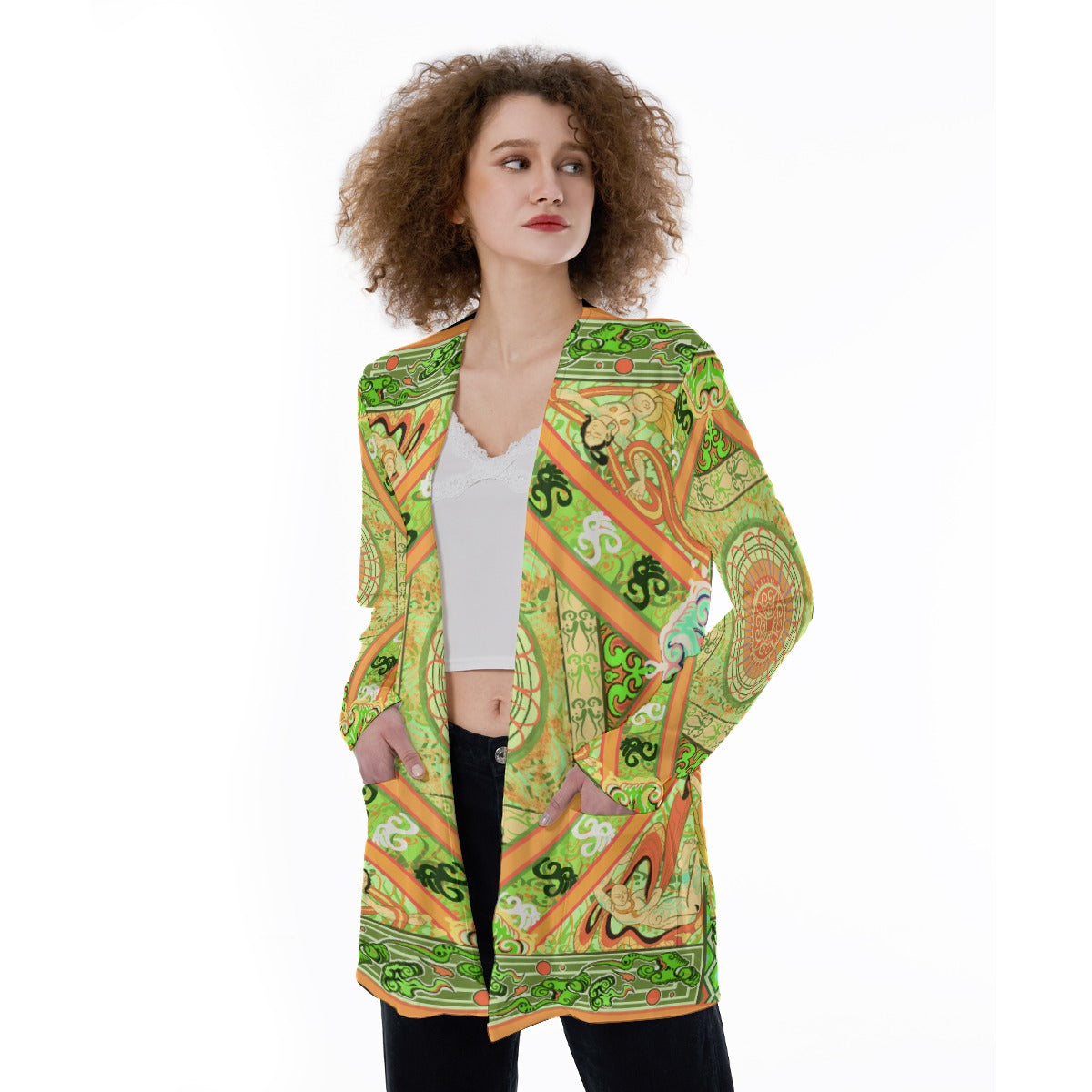 Gusto Green Women's Cover With Pocket