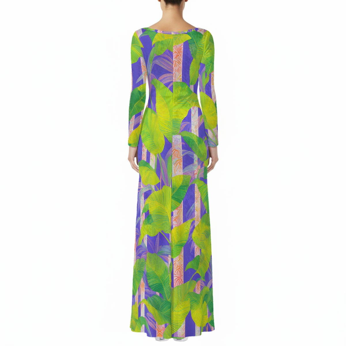 Spring Shimmer Velvet Maxi Dress