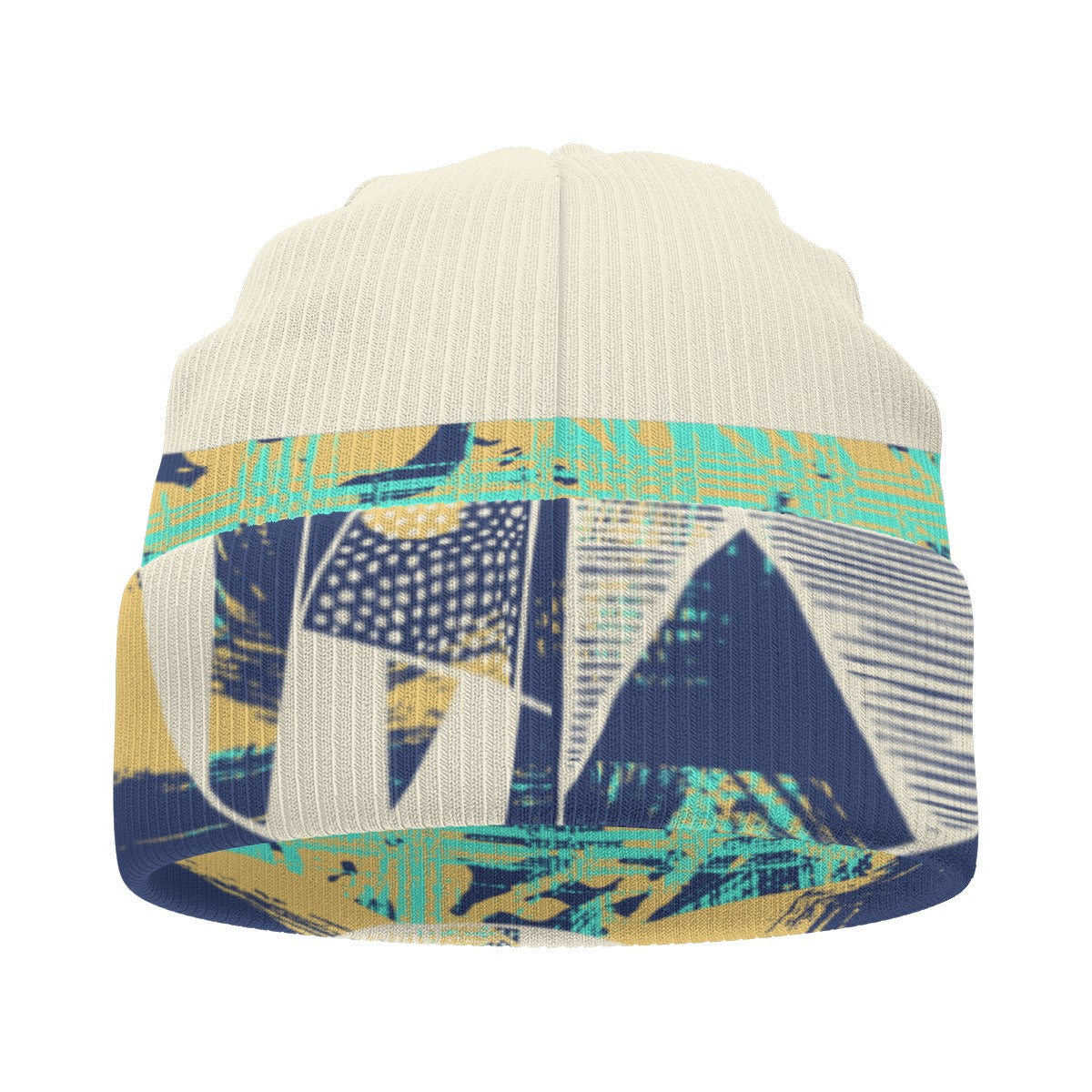 Abstract Design All-Over Print Knitted Hat