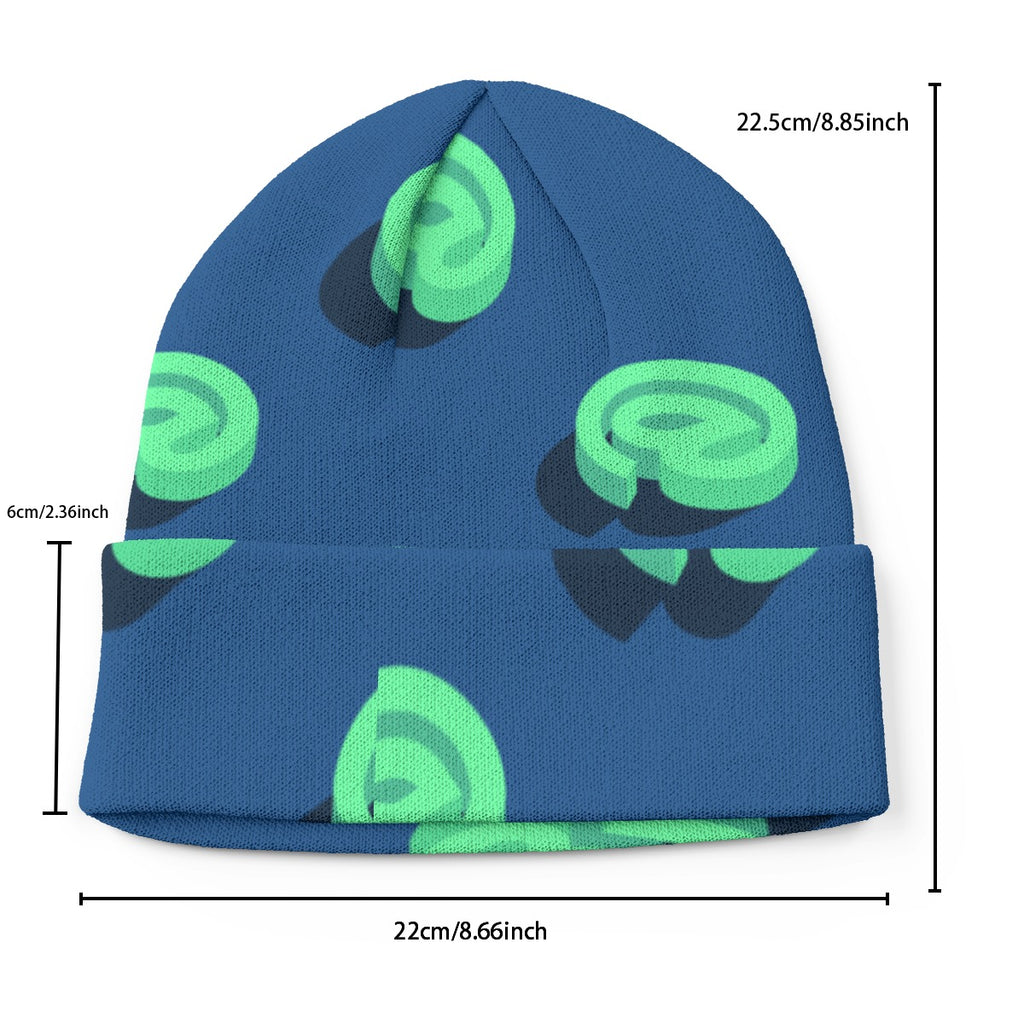 Abstract Art Blue All-Over Print Knitted Hat