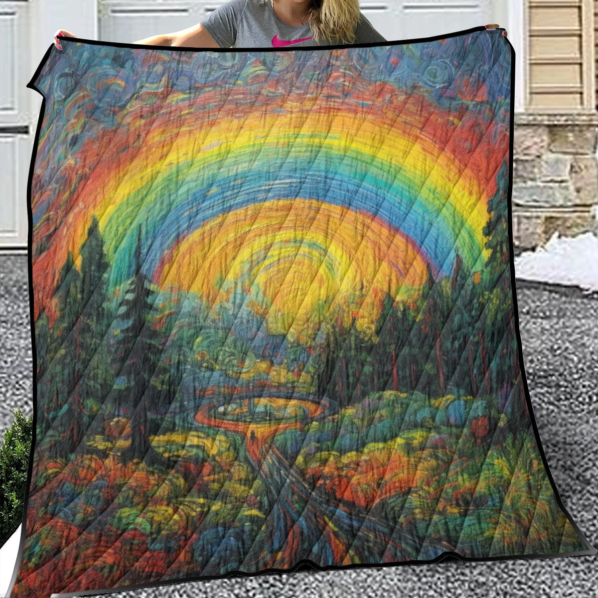 Rainbow Forest Enchantment Quilt