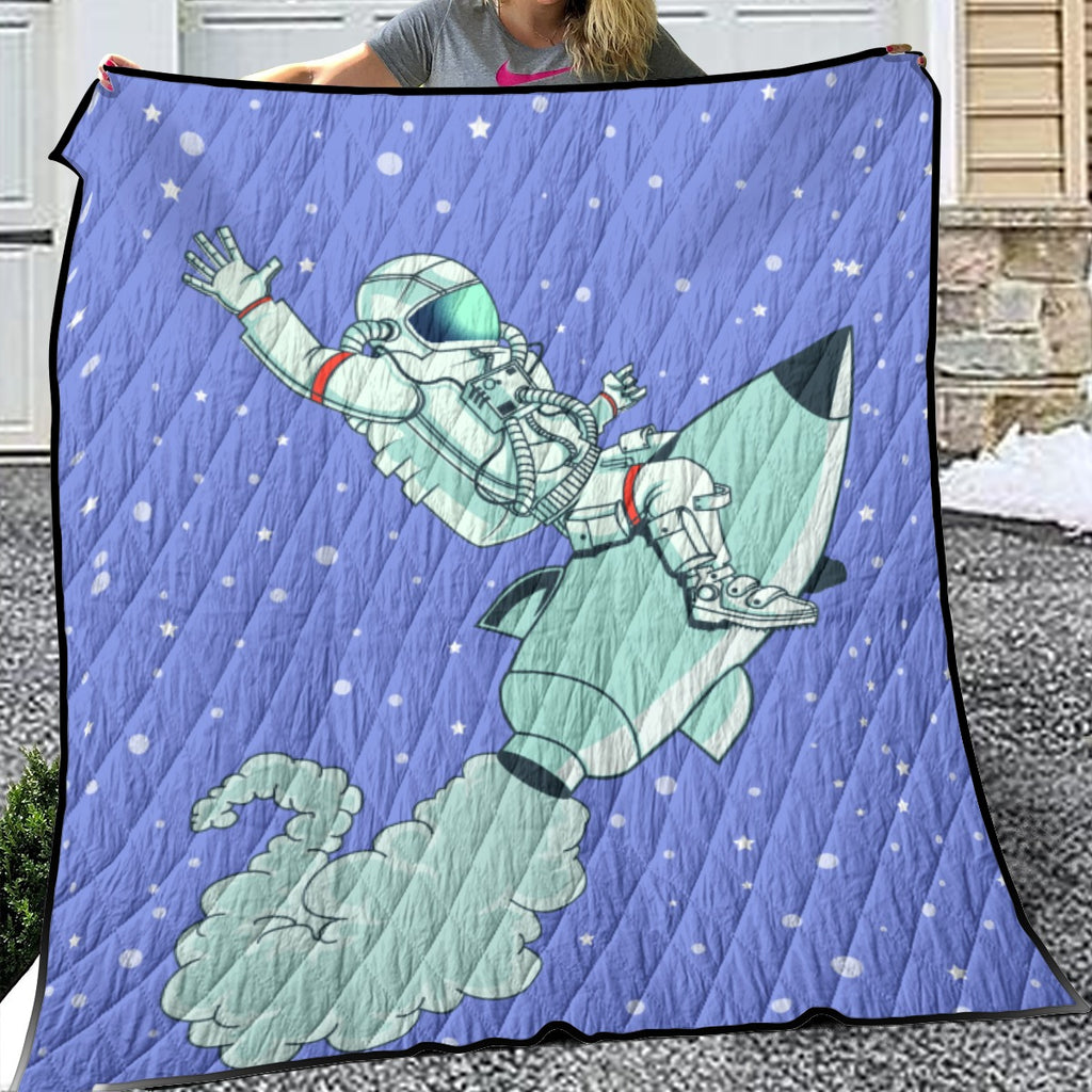 Rocket Man Funny Lightweight Quilt
