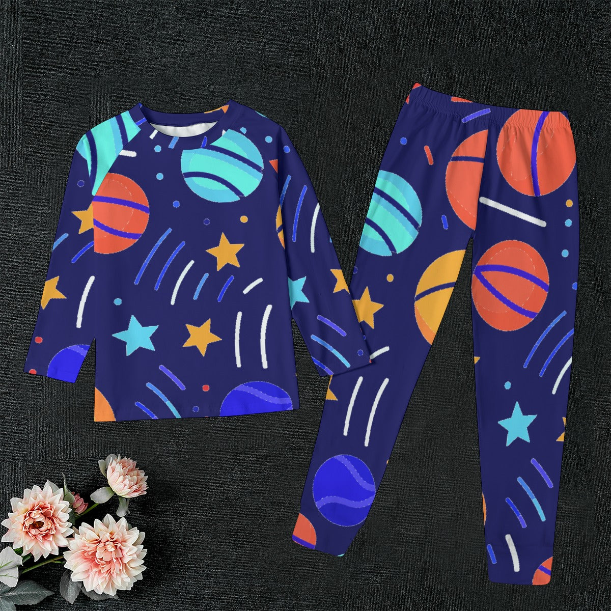 Bright Basketball Kid's Sleep Pajamas