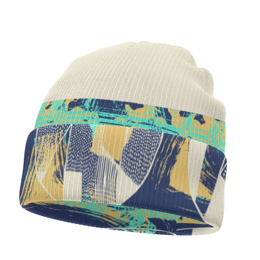 Abstract Design All-Over Print Knitted Hat