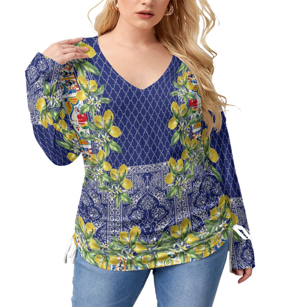 Secret Garden V-Neck Tee - Plus Size