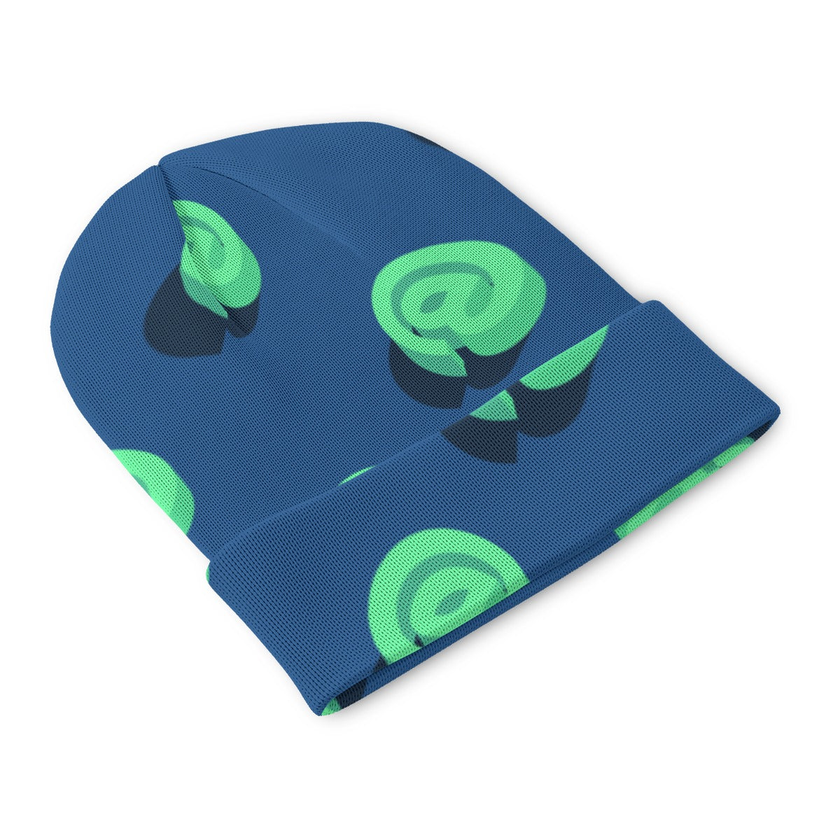 Abstract Art Blue All-Over Print Knitted Hat