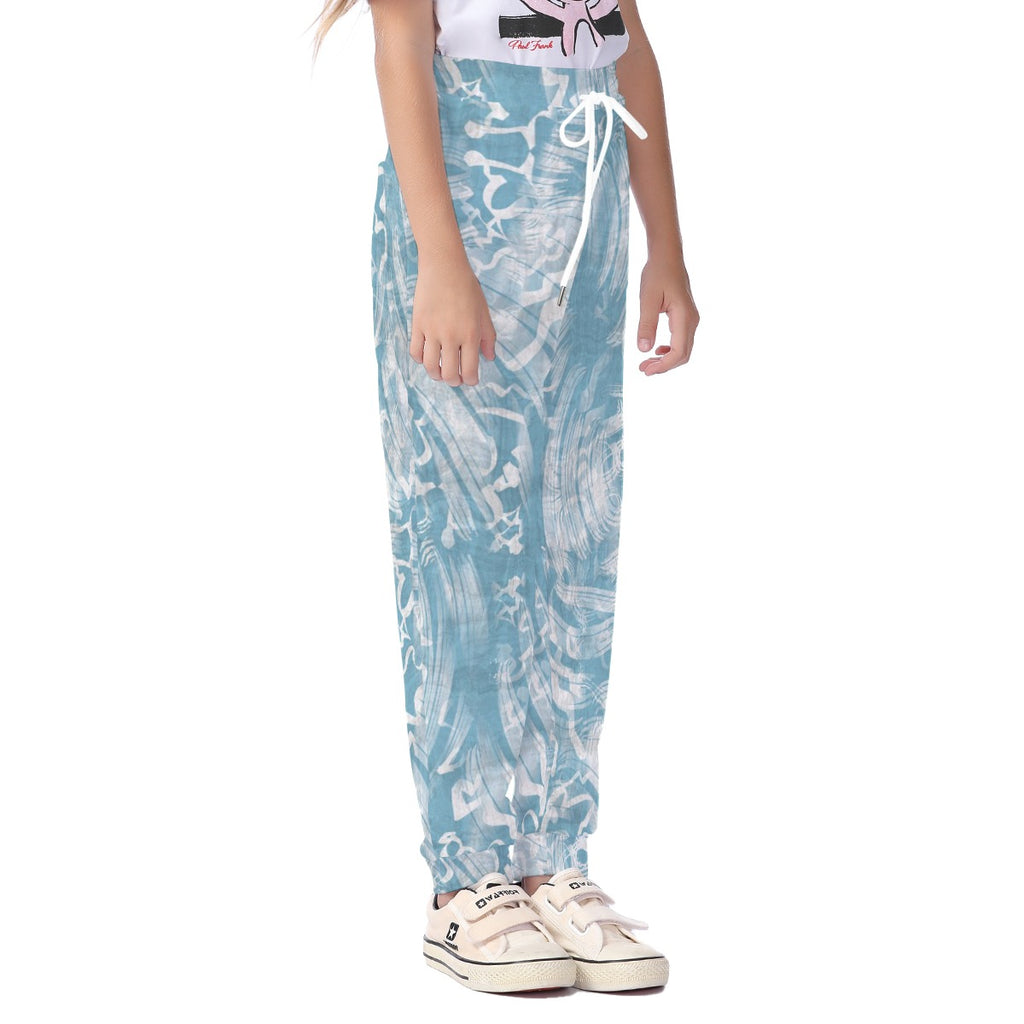 Ocean Wave Kids Joggers - Abstract Blue