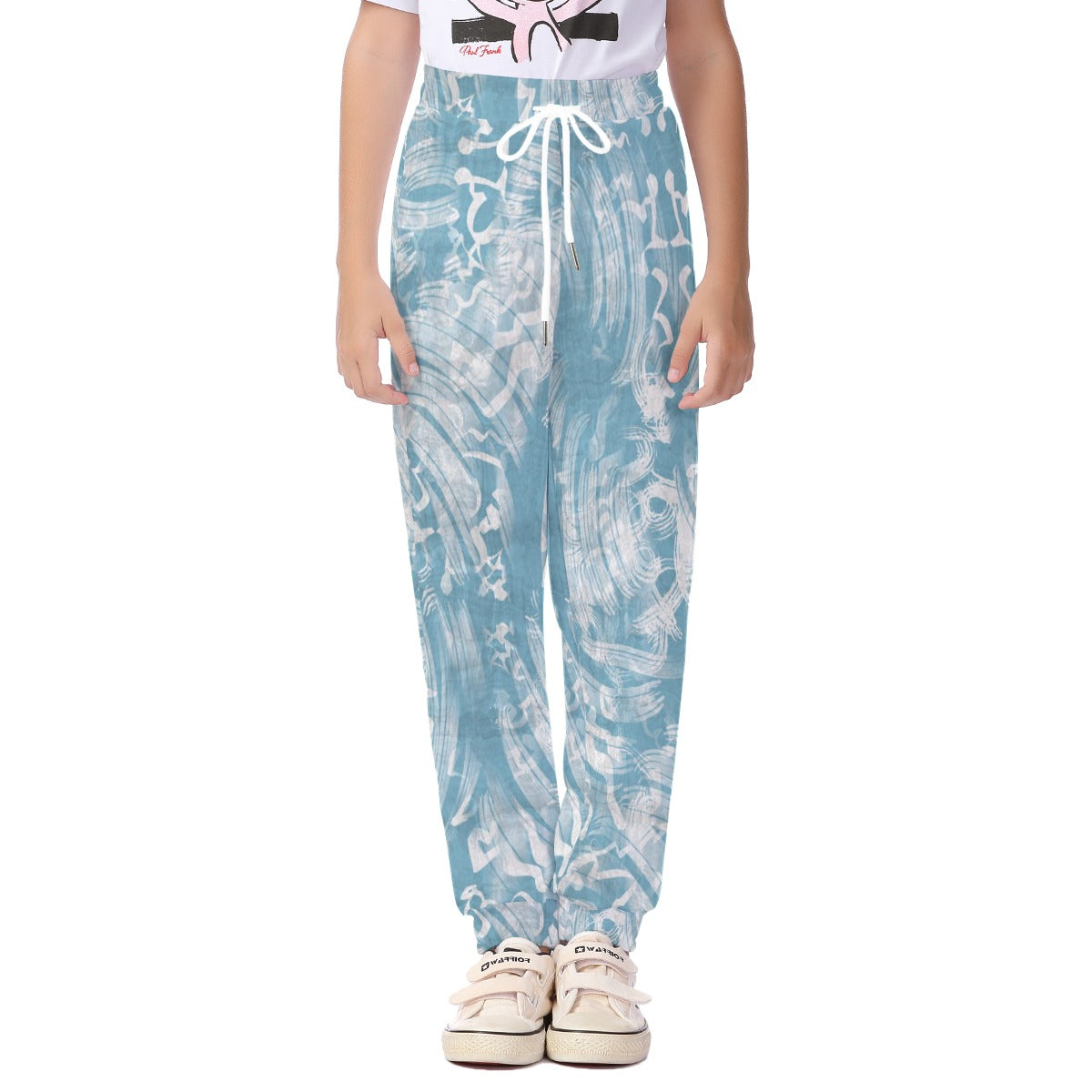 Ocean Wave Kids Joggers - Abstract Blue