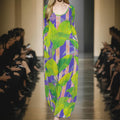 Spring Shimmer Velvet Maxi Dress
