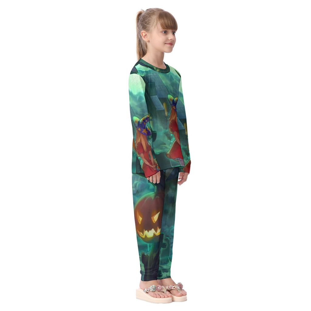 Sleepy Hallow Witch Kid's Pajamas Set