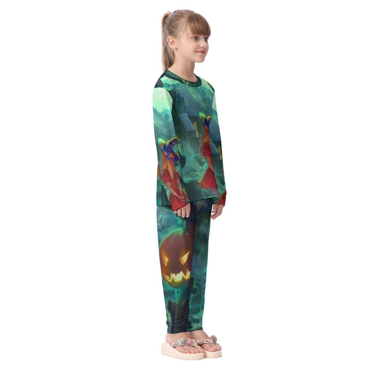 Sleepy Hallow Witch Kid's Pajamas Set