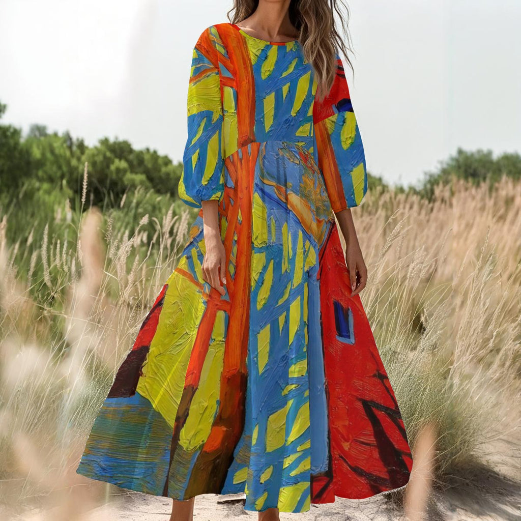 Vibrant Vibes Long Sleeve Dress