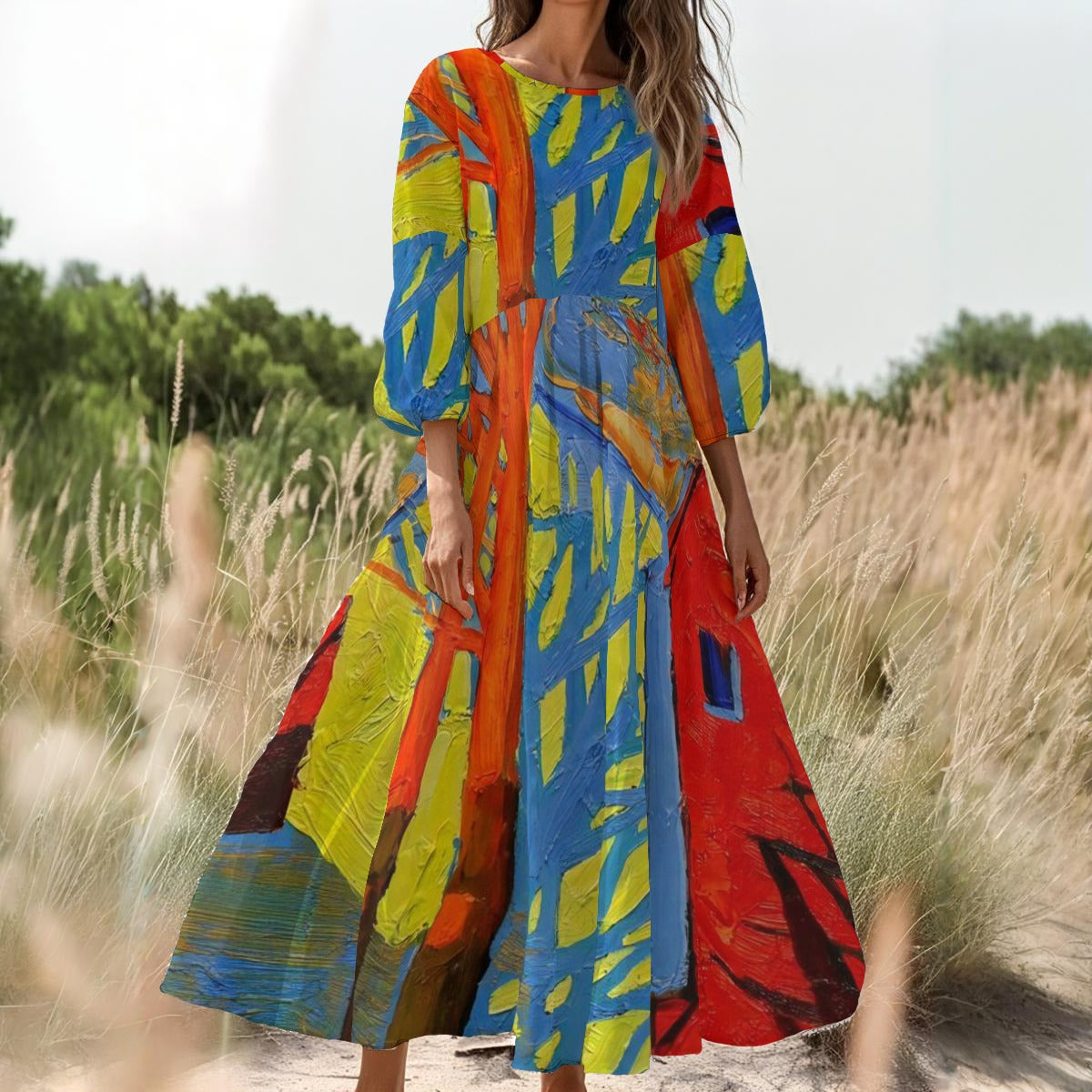 Vibrant Vibes Long Sleeve Dress
