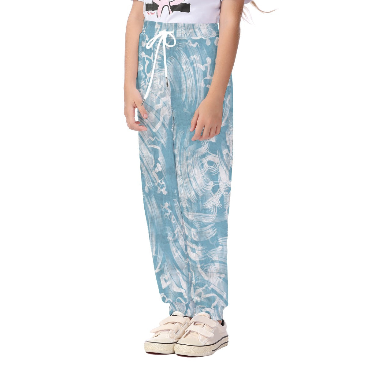 Ocean Wave Kids Joggers - Abstract Blue