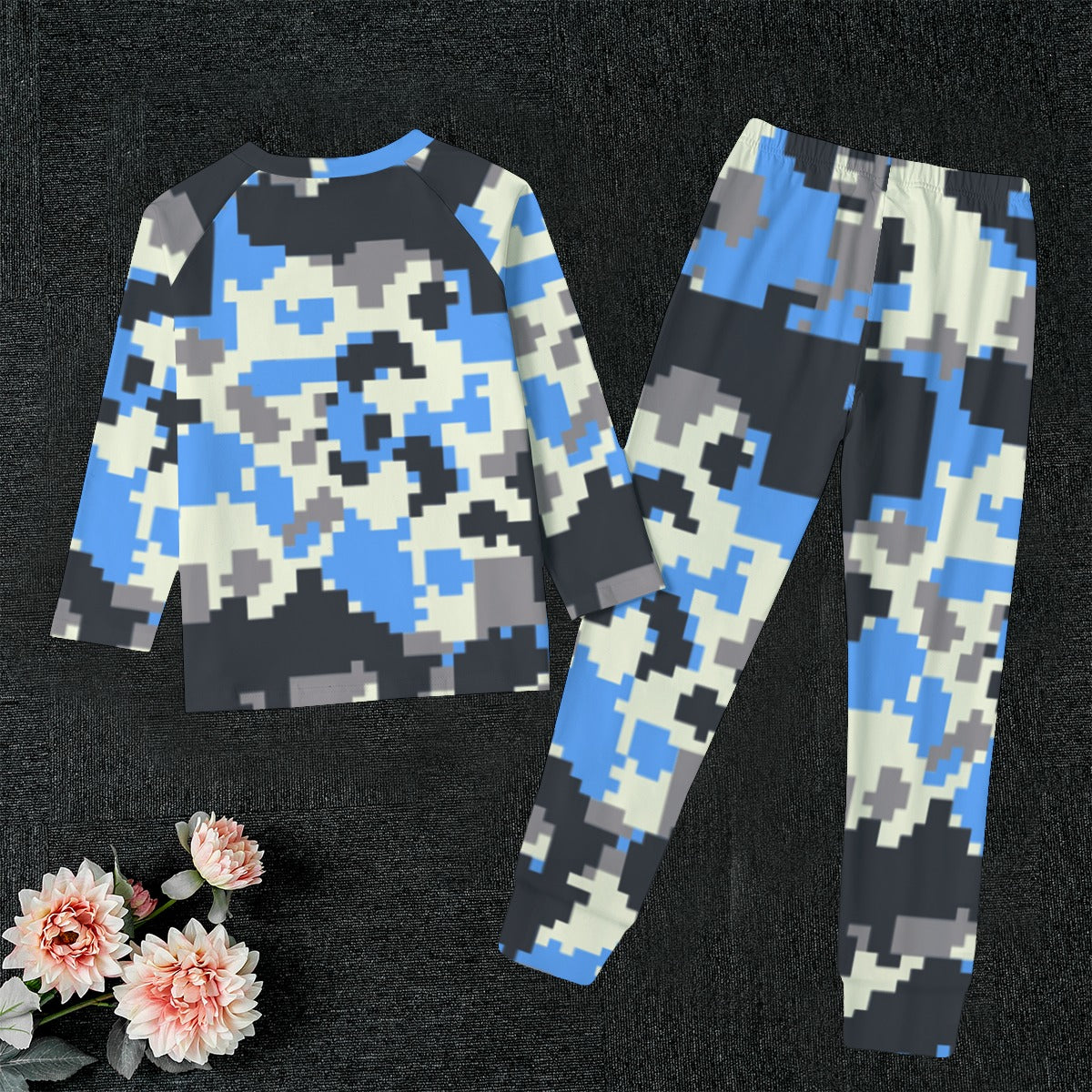 Pixel Pattern All-Over Print Kid's Sleep Pajamas