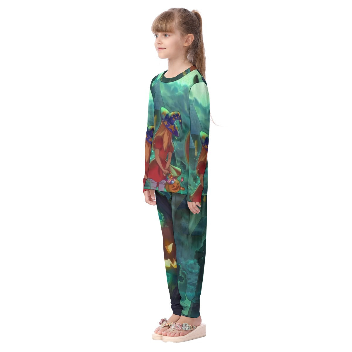 Sleepy Hallow Witch Kid's Pajamas Set