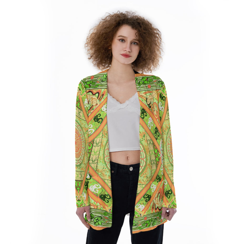 Gusto Green Women's Cover With Pocket