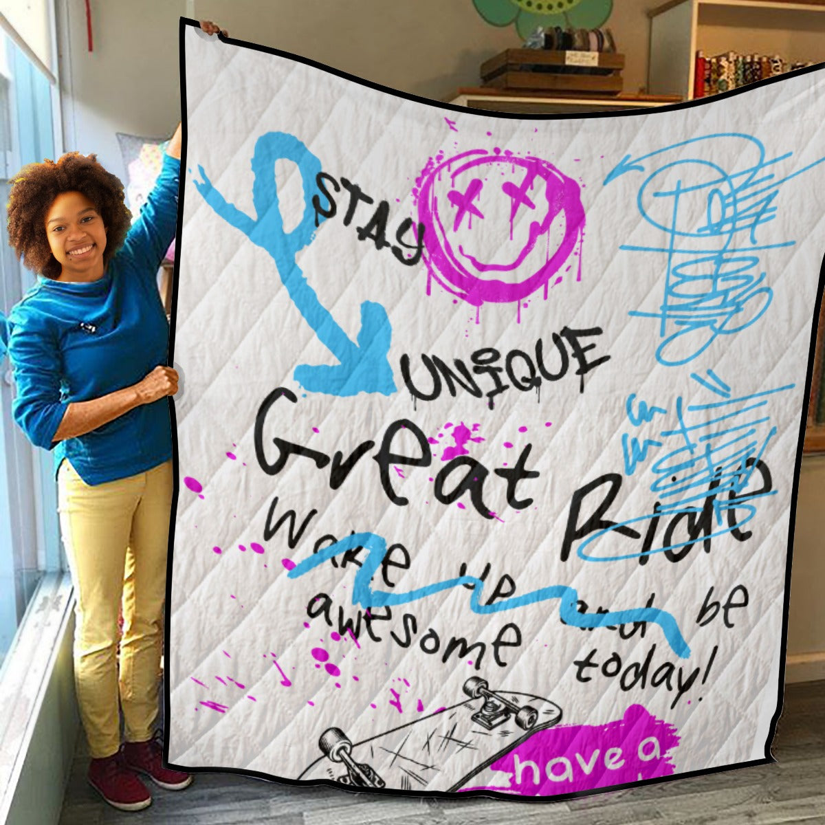 Scribble Art Breathable Quilt