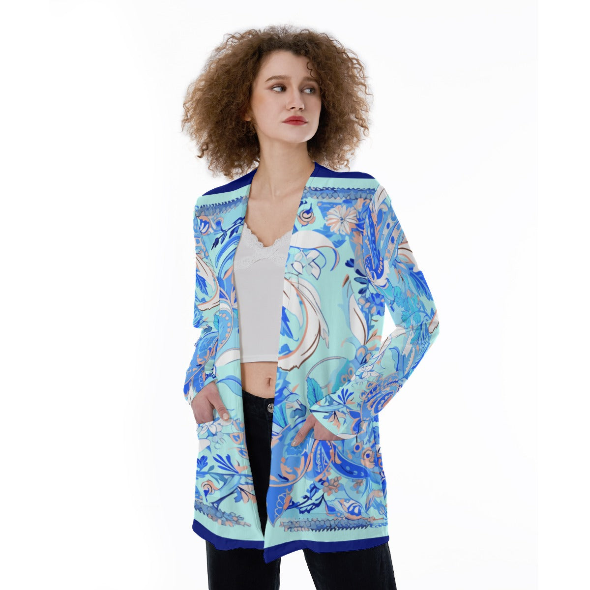 Blue Seas Women's Cover With Pocket