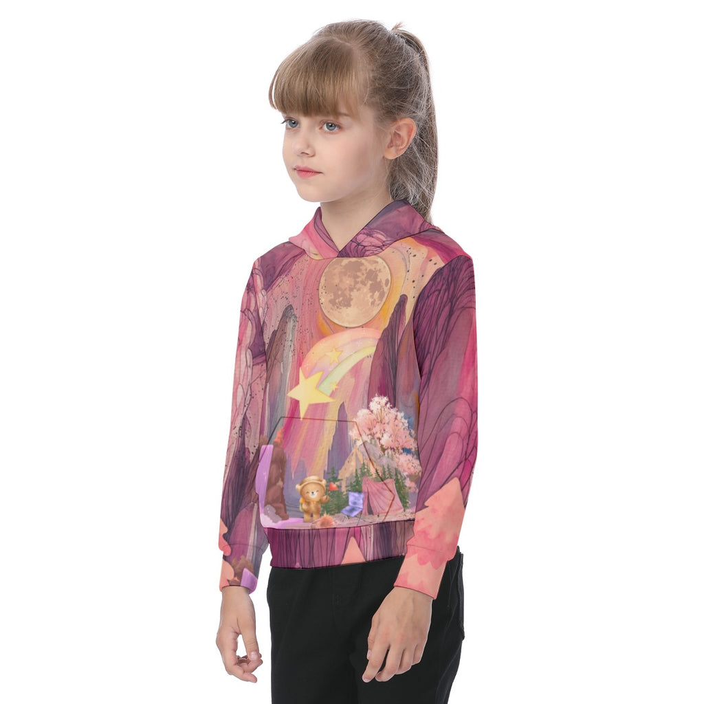 Girly Camping Glamping All-Over Print Oversized Kid's Hoodie