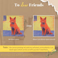 Modern Cat Portrait Canvas Wall Art