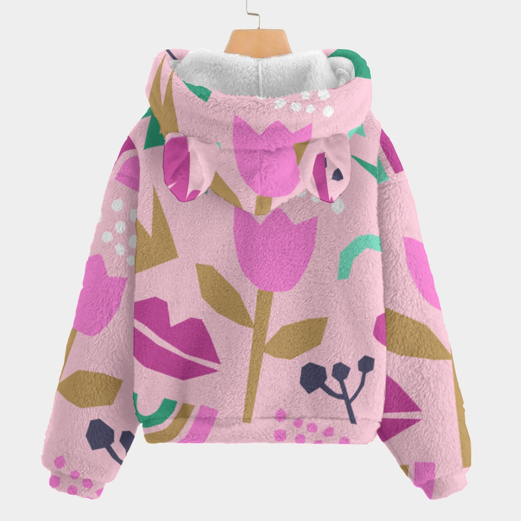 Forest Friend Fleece Hoodie with Ears