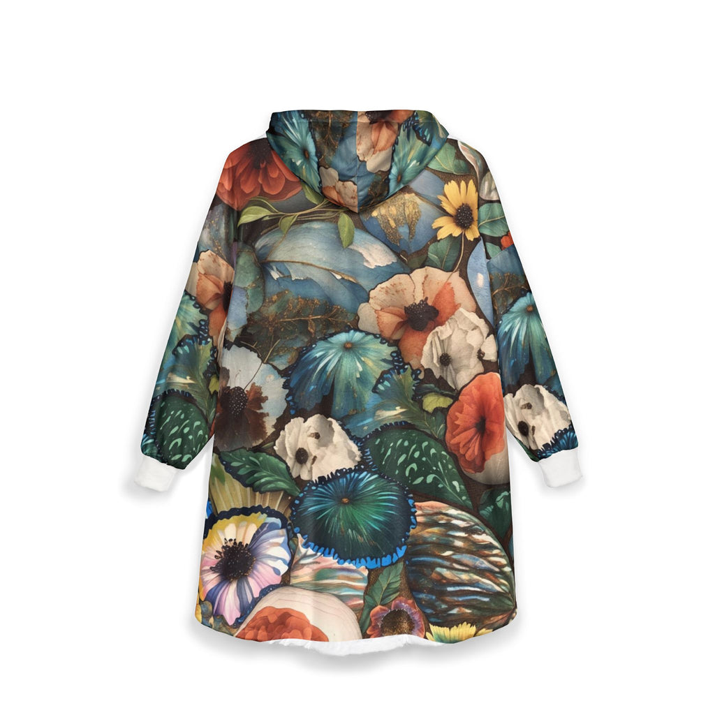 Cozy Floral Unisex Hooded Blanket - Perfect for Lounging, Movie Nights, and Gifts, Warm Blanket, Festival Blanket, Nature Inspired