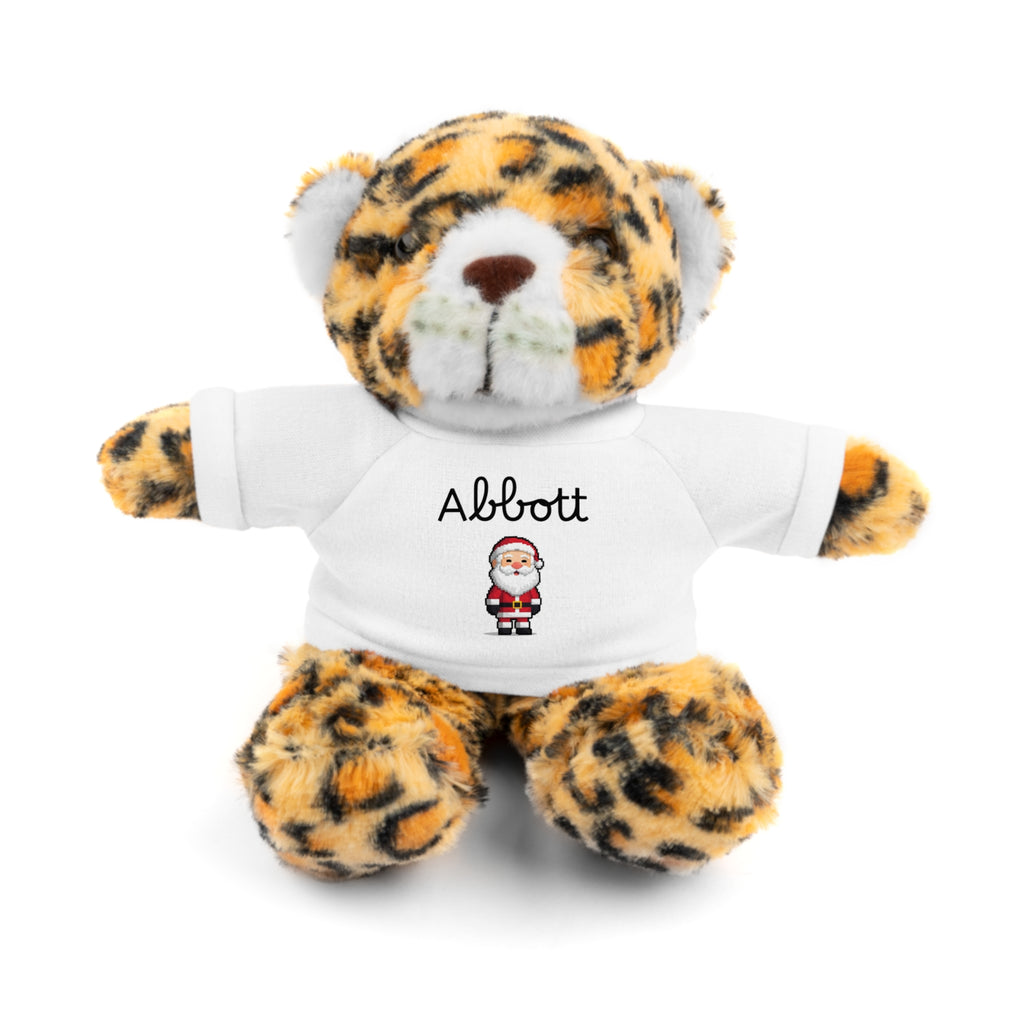Personalized Tees on Stuffed Animals, Cute Gift for Kids, Birthday, Holidays, Plush Toy, Custom Bear