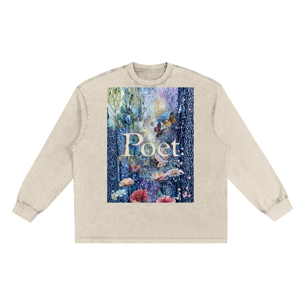 Snow Washed Frayed Edge T-Shirt