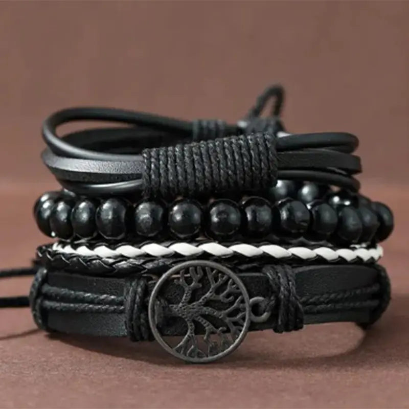 Handmade Vintage Weave Beaded Men's Bracelet