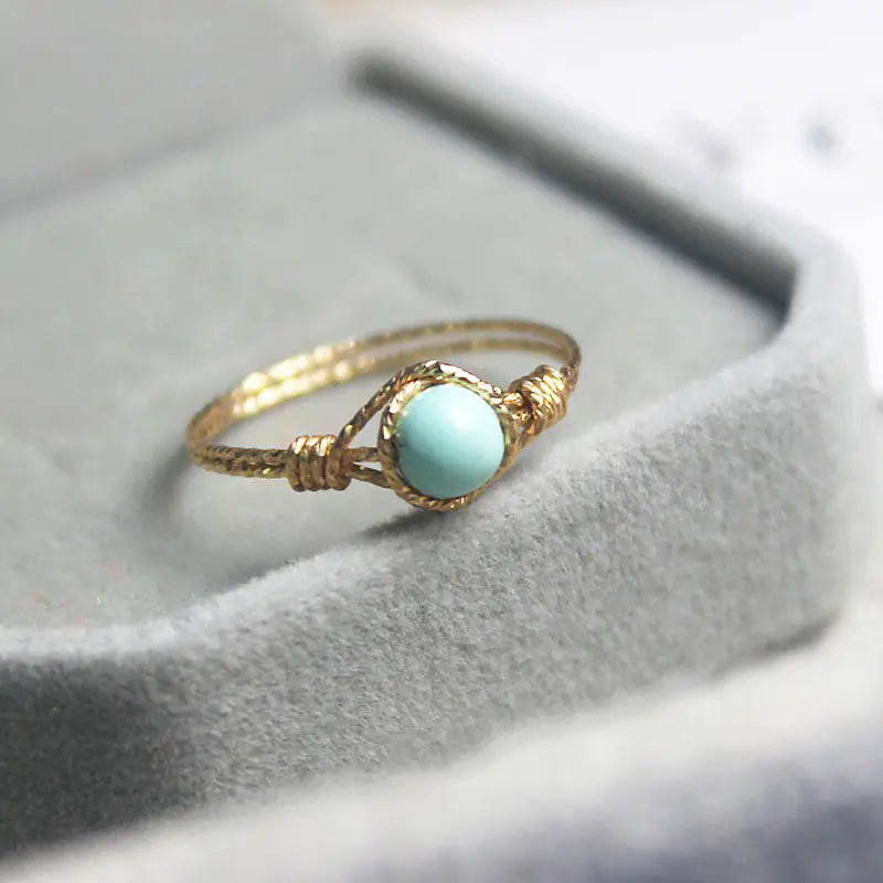 Handmade Natural Turquoise Fashion Ring