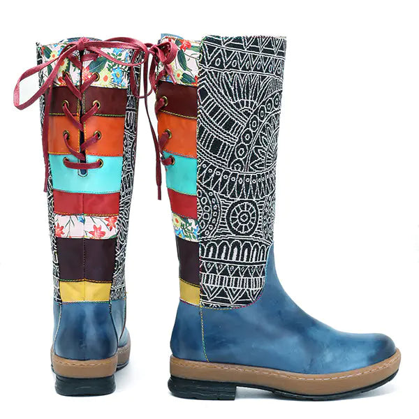 Handmade Genuine Leather Bohemian Long Boots