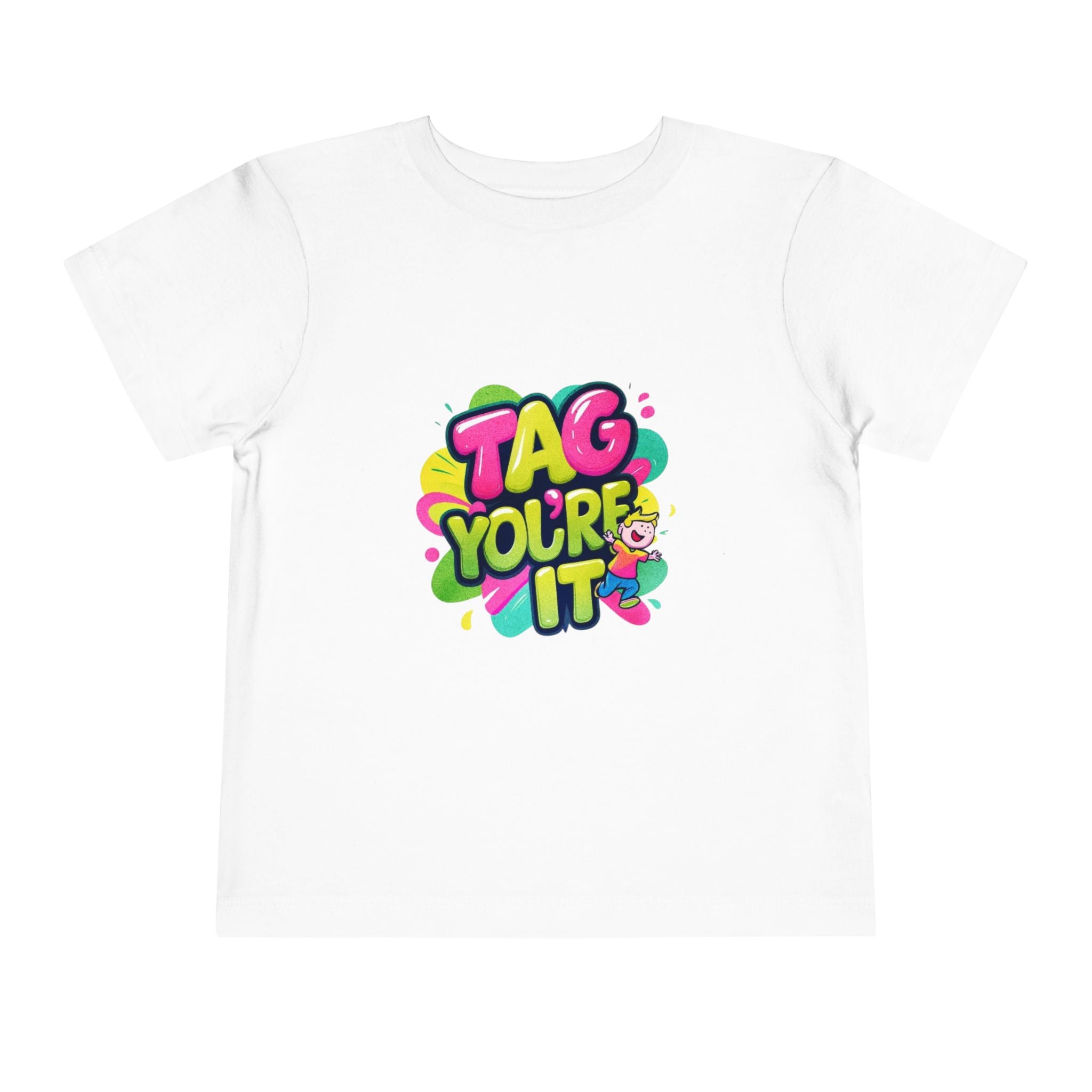 Colorful Toddler Short Sleeve Tee - Fun Playtime Shirt, Kids Gift, Summer Wear, Birthday Party Attire, Play Date Outfit, Casual Tee