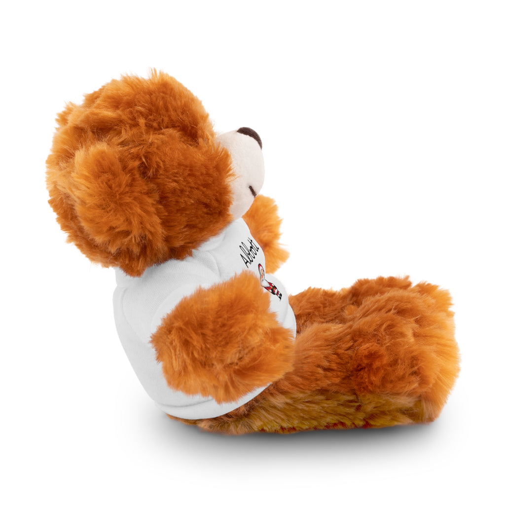 Personalized Tees on Stuffed Animals, Cute Gift for Kids, Birthday, Holidays, Plush Toy, Custom Bear