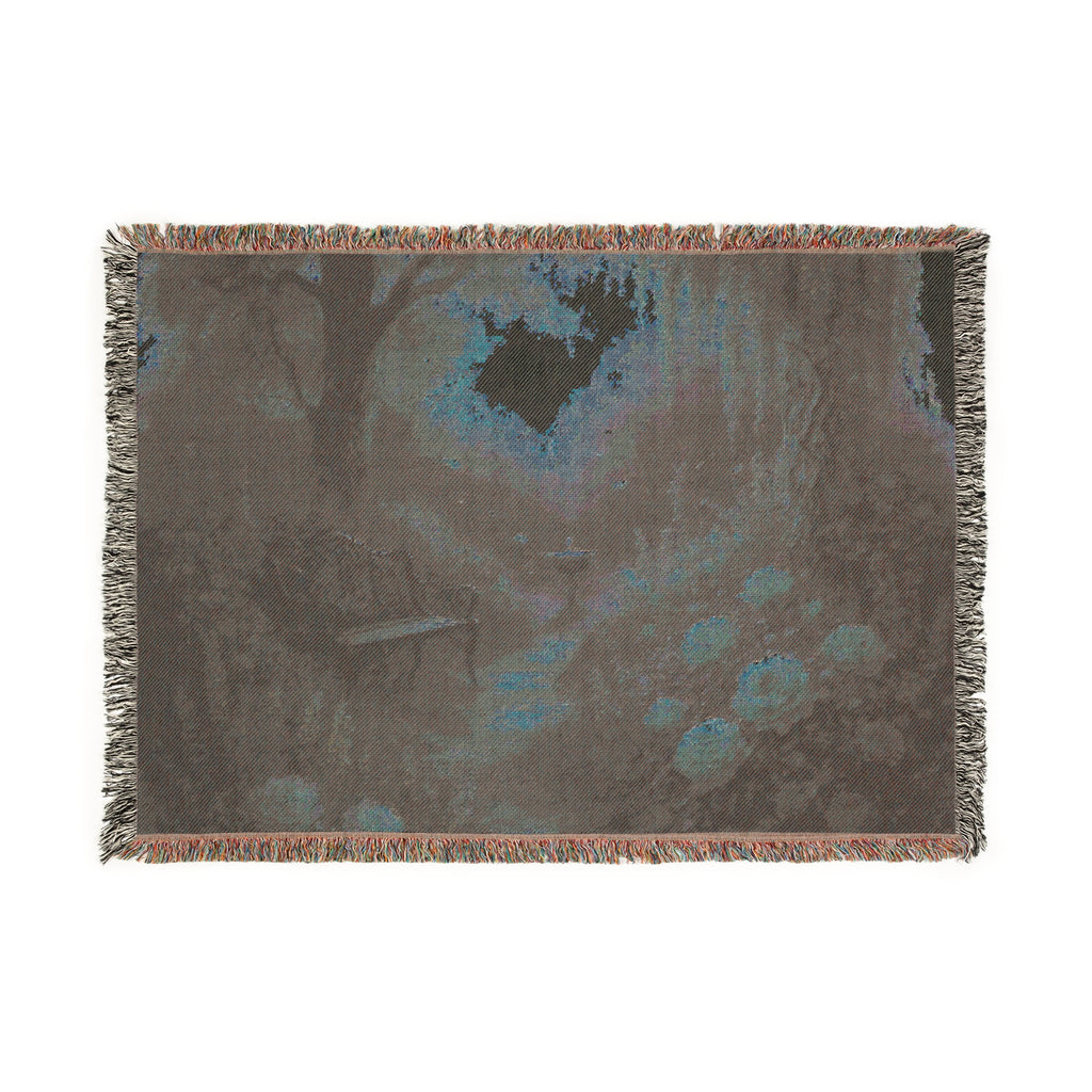 Woven Blanket, Garden at Dusk - Cozy Home Decor, Living Room Throw, Nature Inspired Blanket, Floral Bedding, Botanical Gift