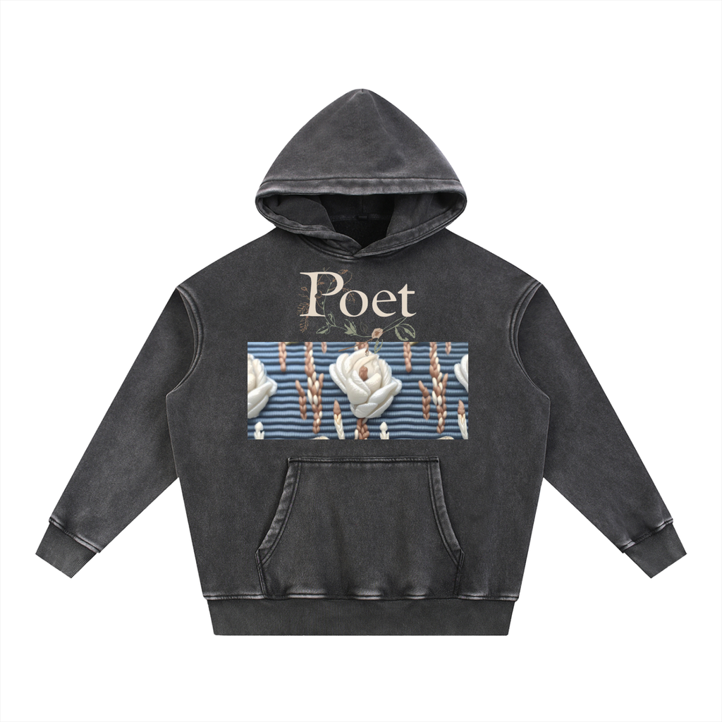 Snow Wash Fleece Oversize Hoodie