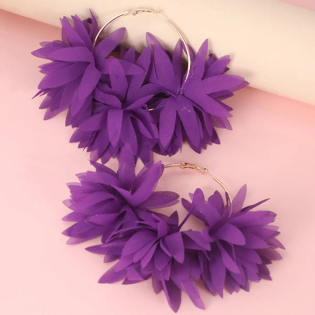 Handmade Personalized Chiffon Petal Earrings (Wholesale)