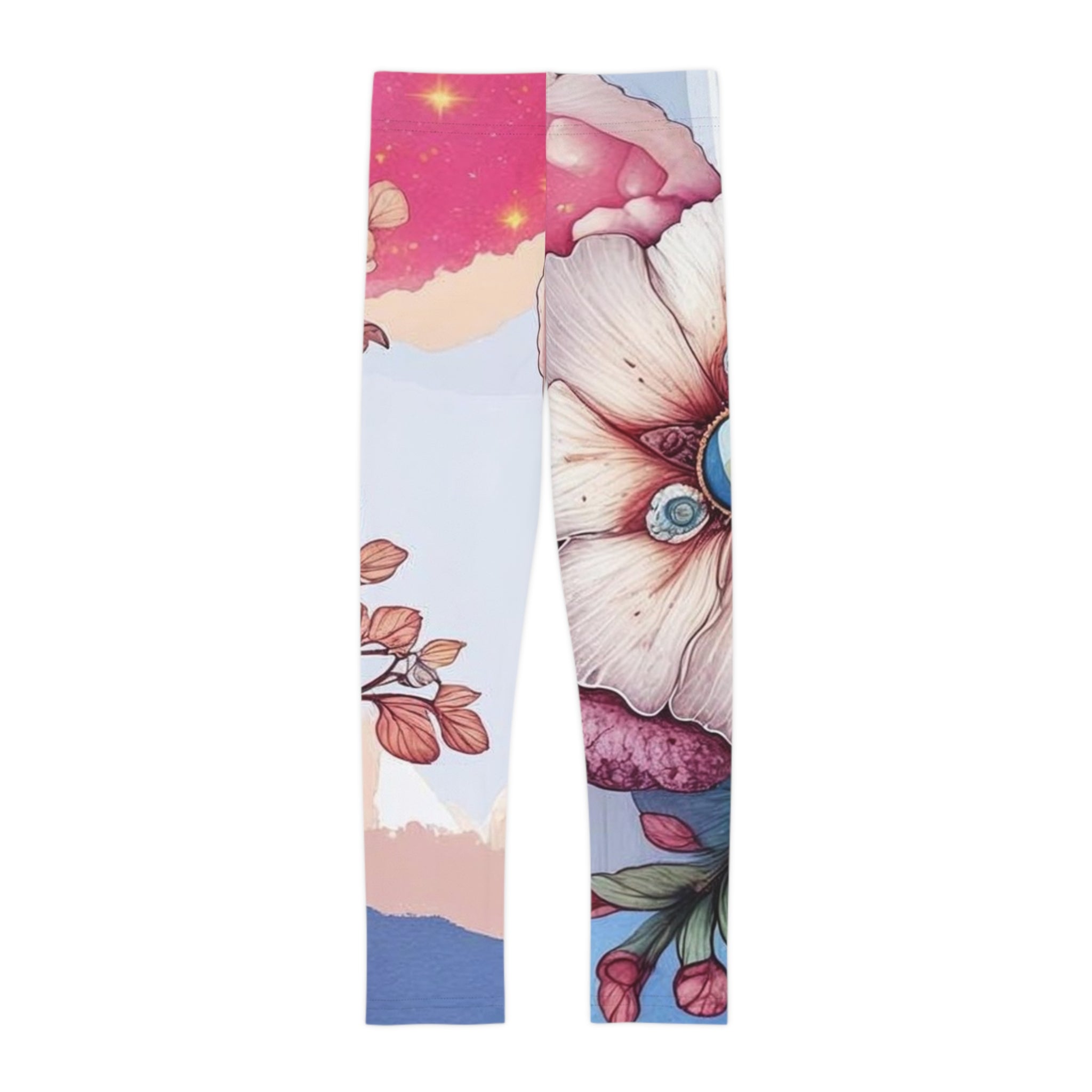 Kids Leggings, Floral Leggings, Children's Pants, Girls Leggings, Flower Pattern, Cute Leggings, Toddler Bottoms, Youth Apparel, Spring