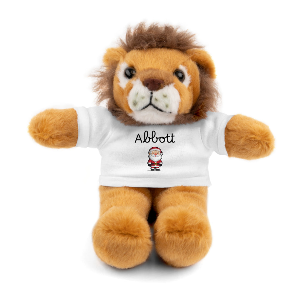 Personalized Tees on Stuffed Animals, Cute Gift for Kids, Birthday, Holidays, Plush Toy, Custom Bear