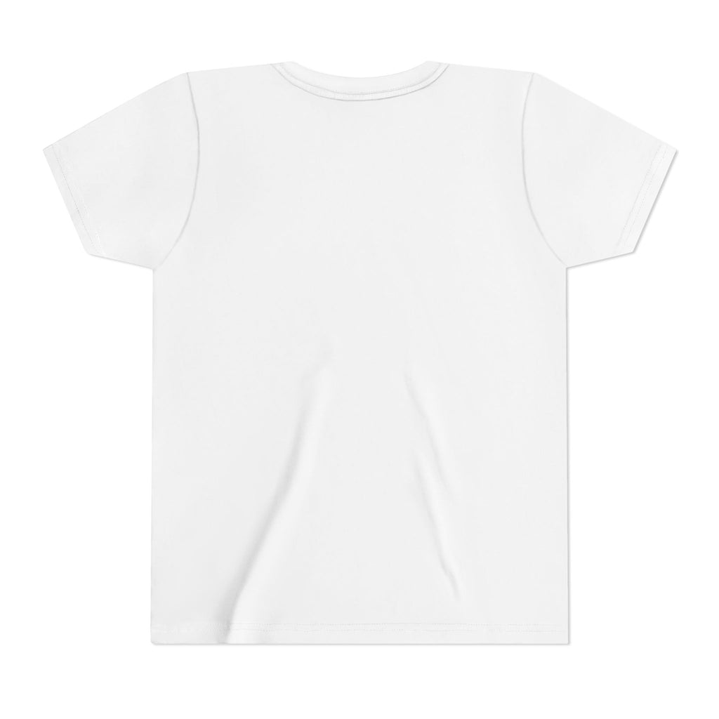 Youth Short Sleeve Tee with Floral Heart Design, Cute Love Tee for Kids, Perfect for Birthdays, Valentine's Day, Everyday Wear, Gift Idea