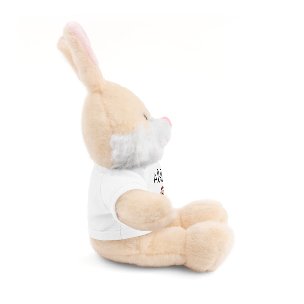 Personalized Tees on Stuffed Animals, Cute Gift for Kids, Birthday, Holidays, Plush Toy, Custom Bear