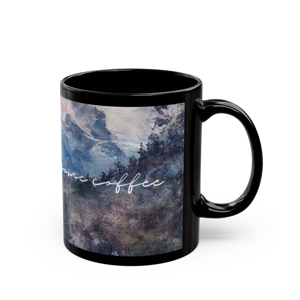Manifesting Coffee Mug - Law of Attraction Black Ceramic Cup, Positive Affirmation Drinkware, Inspirational Gift, Motivational Quote Tea