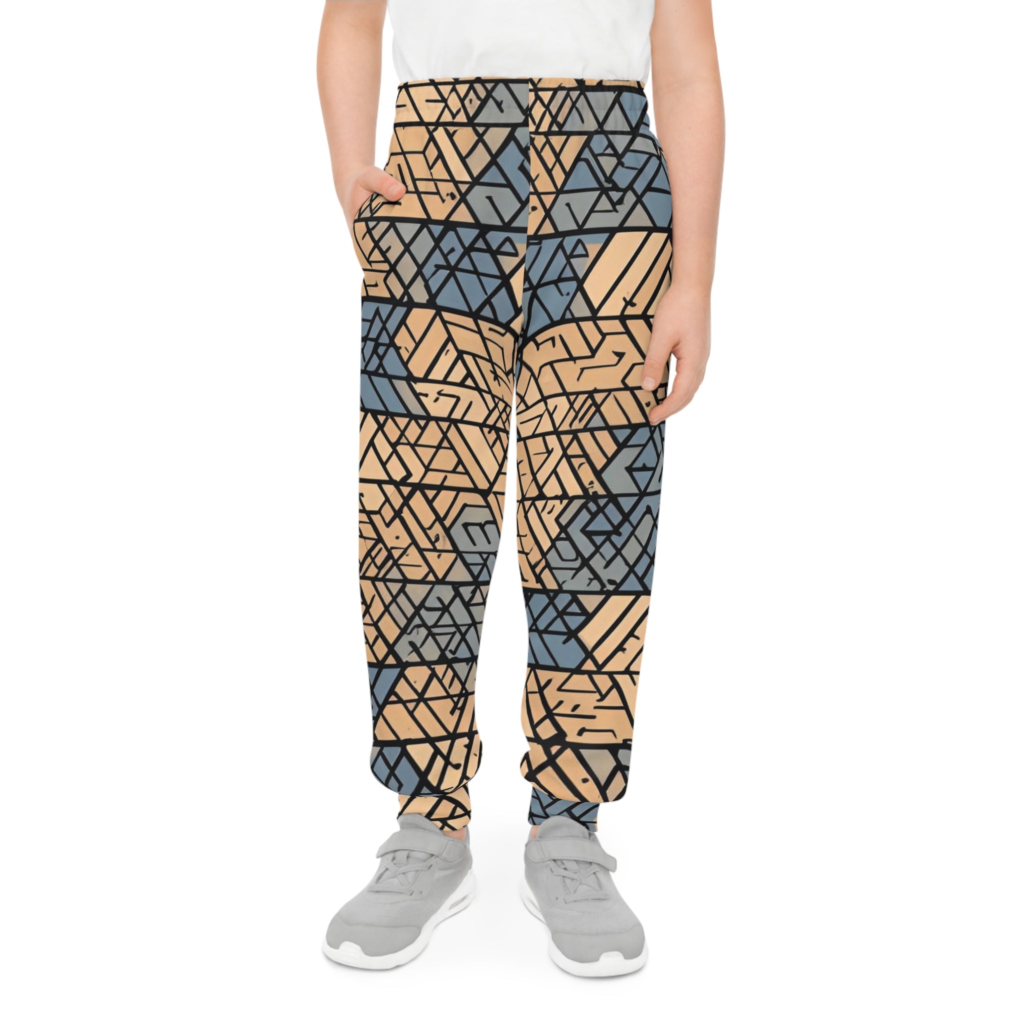 Trendy Youth Joggers, Stylish Kids Tracksuit, Casual Wear for Boys and Girls, Unique Pattern Joggers, Comfortable Everyday Pants