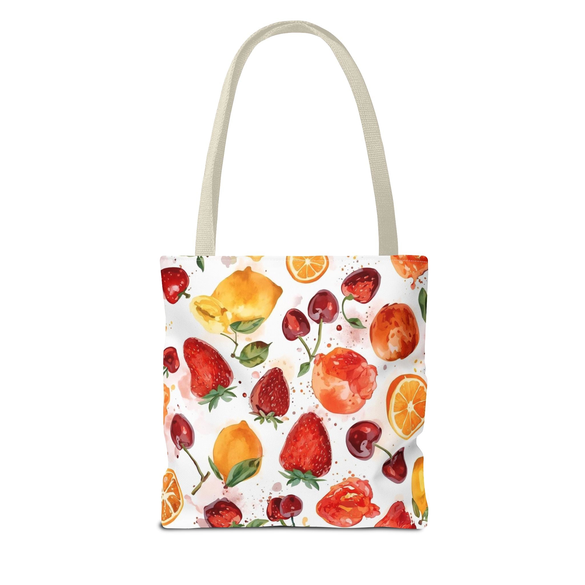 Vibrant Fruit Tote Bag, Colorful Reusable Shopping Bag, Eco-Friendly Grocery Bag, Summer Beach Tote, Fruit Pattern Purse