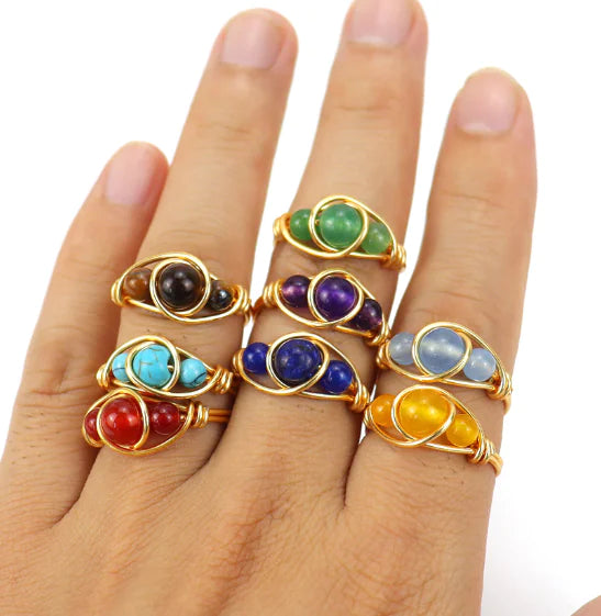 Adjustable Handmade Crystal Ring for Women