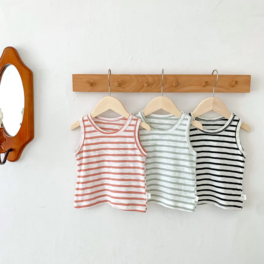 Baby Stripes Sleeveless Vests for Toddlers and Infants
