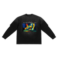Sunfade Hand-Frayed Faux Two-Piece T-Shirt