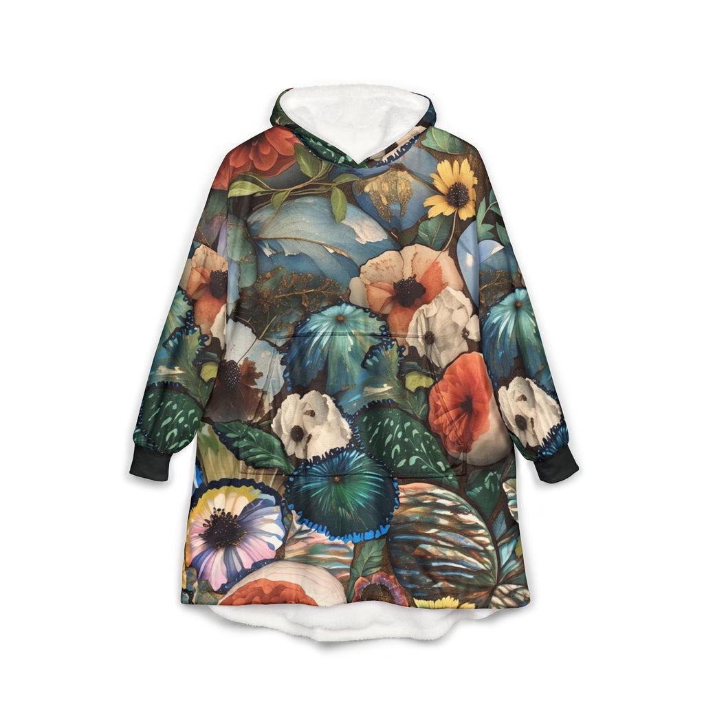 Cozy Floral Unisex Hooded Blanket - Perfect for Lounging, Movie Nights, and Gifts, Warm Blanket, Festival Blanket, Nature Inspired
