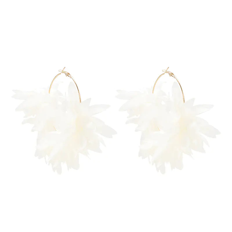 Handmade Personalized Chiffon Petal Earrings (Wholesale)