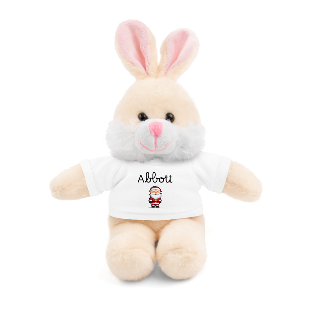 Personalized Tees on Stuffed Animals, Cute Gift for Kids, Birthday, Holidays, Plush Toy, Custom Bear